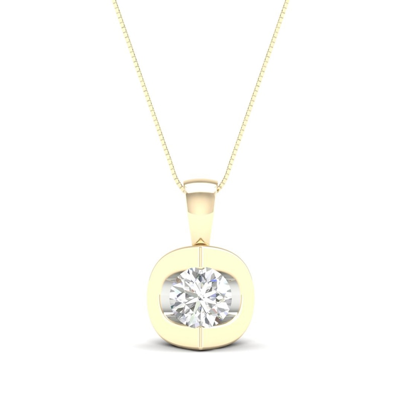 CT. Canadian Certified Diamond Solitaire Tension-Set Pendant in 14K Gold (I/I2