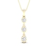 Thumbnail Image 0 of 0.25 CT. T.W. Canadian Certified Diamond Linear Trio Tension-Set Pendant in 14K Gold (I/I2) - 17"