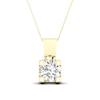 Thumbnail Image 0 of 0.50 CT. Canadian Certified Diamond Solitaire Square Block Pendant in 14K Gold (I/I2)