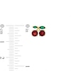 Thumbnail Image 2 of Garnet and Marquise Lab-Created Emerald Cherries Stud Earrings in 10K Gold