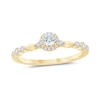 Thumbnail Image 1 of 0.29 CT. T.W. Diamond Frame Station Engagement Ring in 10K Gold (I/I3)