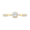 Thumbnail Image 4 of 0.29 CT. T.W. Diamond Frame Station Engagement Ring in 10K Gold (I/I3)