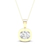 Thumbnail Image 0 of 0.50 CT. Canadian Certified Diamond Solitaire Tension-Set Pendant in 14K Gold (I/I2) - 17"