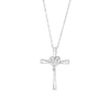 Diamond Accent Miracle Heart Cross Pendant in Sterling Silver