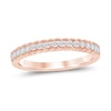 Thumbnail Image 0 of 0.23 CT. T.W. Diamond Lattice-Style Stackable Band in 10K Rose Gold