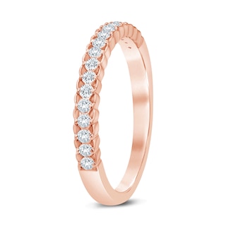 0.23 CT. T.W. Diamond Lattice-Style Stackable Band in 10K Rose Gold