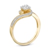 Thumbnail Image 2 of 0.20 CT. T.W. Multi-Diamond Bypass Promise Ring in 10K Gold
