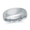 Thumbnail Image 0 of Men's 5.5mm Engravable Euro Comfort Fit Wedding Band in 14K White Gold (1 Line)