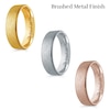 6.0mm Engravable Bevelled Edge Wedding Band in 14K Rose Gold (1 Finish and Line)