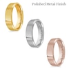 6.0mm Engravable Bevelled Edge Wedding Band in 14K Rose Gold (1 Finish and Line)