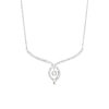 Thumbnail Image 0 of Unstoppable Love™ 0.20 CT. T.W. Diamond Dangle Flame Twist Necklace in Sterling Silver