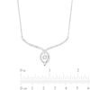 Thumbnail Image 2 of Unstoppable Love™ 0.20 CT. T.W. Diamond Dangle Flame Twist Necklace in Sterling Silver