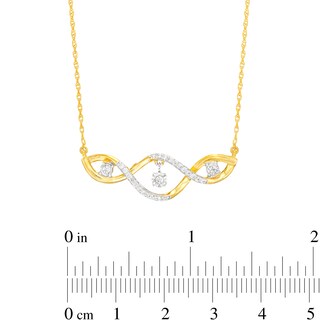 Unstoppable Love™ 0.15 CT. T.W. Diamond Dangle Cascading Necklace in 10K Gold