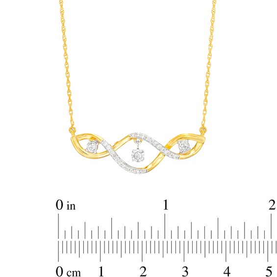 Unstoppable Love™ 0.15 CT. T.W. Diamond Dangle Cascading Necklace in 10K Gold