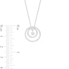 Thumbnail Image 2 of Unstoppable Love™ 0.25 CT. T.W. Diamond Dangle Double Circle Pendant in Sterling Silver
