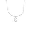 Unstoppable Love™ 0.30 CT. T.W. Diamond Dangle Teardrop Bar Necklace in Sterling Silver