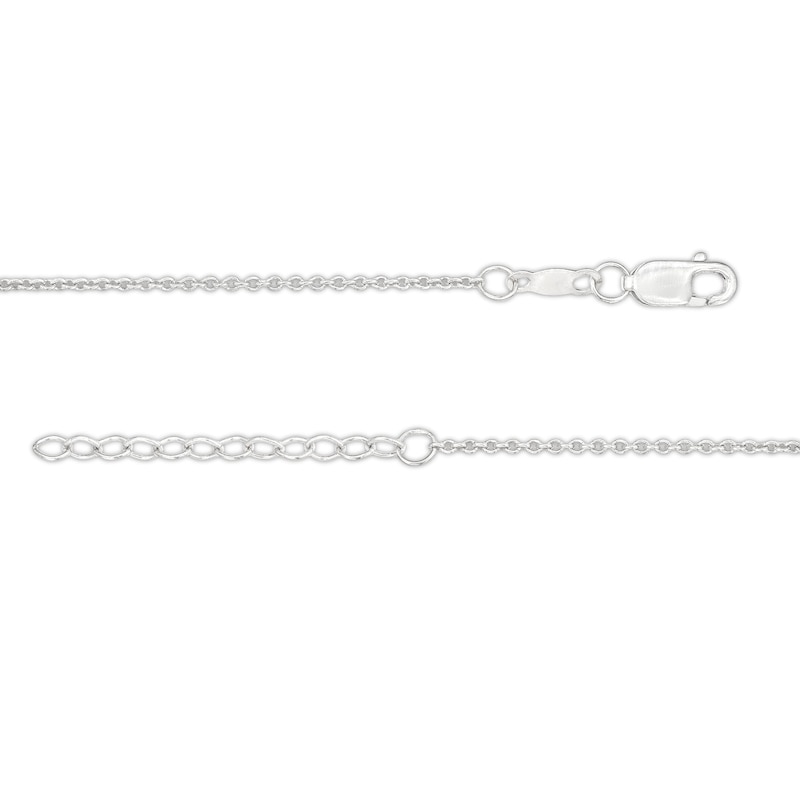 0.04 CT. T.W. Diamond Frame Three Stone Anklet in Sterling Silver - 10"|Peoples Jewellers