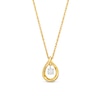 Thumbnail Image 0 of Unstoppable Love™ 0.05 CT. Diamond Solitaire Dangle Flame Pendant in 10K Gold