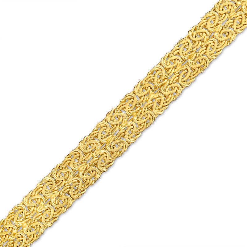 6.8mm Byzantine Chain Bracelet in Hollow 14K Gold - 7.25"|Peoples Jewellers