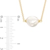 10.0mm Baroque Freshwater Cultured Pearl Necklace in 10K Gold