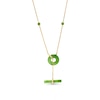 Thumbnail Image 0 of Jade Toggle Necklace in 14K Gold