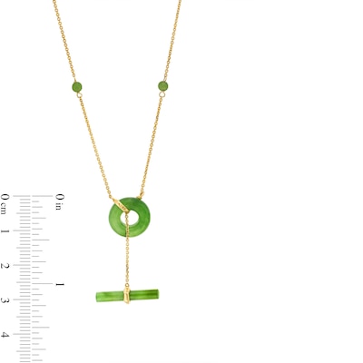 Jade Toggle Necklace in 14K Gold