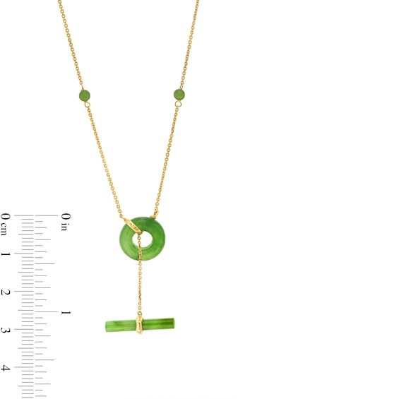 Jade Toggle Necklace in 14K Gold