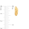 Thumbnail Image 2 of Criss-Cross 10.0mm Oval J-Hoop Earrings in 14K Gold
