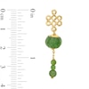 Jade Lantern Lattice Drop Earrings in 14K Gold