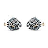 Disney Treasures Finding Nemo Blue Topaz and 0.04 CT. T.W. Diamond Dory Stud Earrings in Sterling Silver and 10K Gold