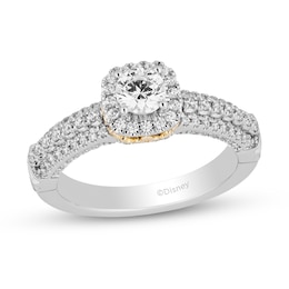 Collector's Edition Enchanted Disney 0.80 CT. T.W. Diamond Frame Engagement Ring in 14K Two-Tone Gold