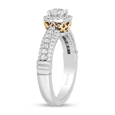 Collector's Edition Enchanted Disney 0.80 CT. T.W. Diamond Frame Engagement Ring in 14K Two-Tone Gold