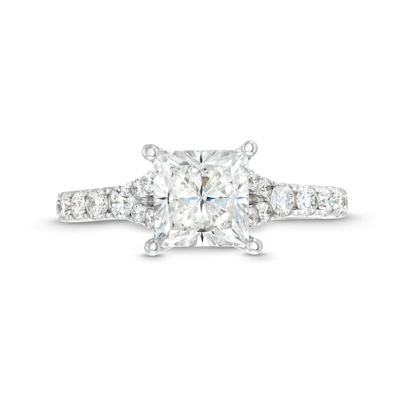 Vera Wang Love Collection 2.45 CT. T.W. Princess-Cut Certified Lab-Created Diamond Engagement Ring in 14K White Gold (F/VS2)