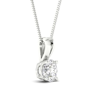 CT. Certified Lab-Created Diamond Solitaire Pendant in 10K White Gold (I/SI2