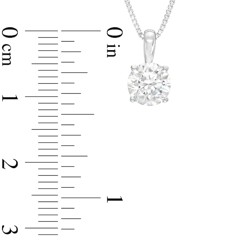 0.90 CT. Certified Lab-Created Diamond Solitaire Pendant in 10K White Gold (I/SI2)