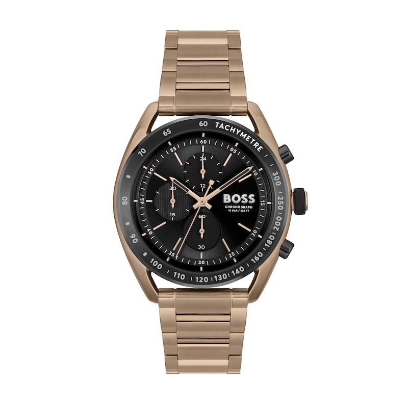 Main Image 1 of Men's Hugo Boss Centre Court Black Chronograph Watch with Black Dial (Model: 1514027)