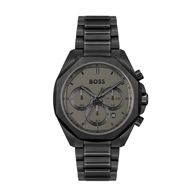Men's Hugo Boss Cloud Black Chronograph Watch with Black Dial (Model: 1514016)