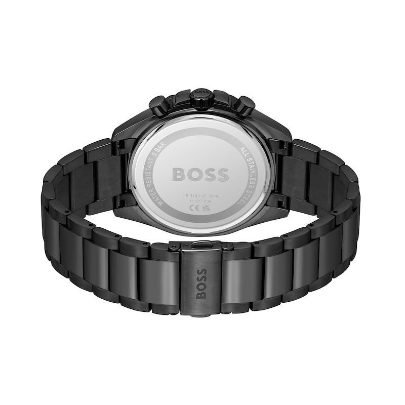 Men's Hugo Boss Cloud Black Chronograph Watch with Black Dial (Model: 1514016)|Peoples Jewellers