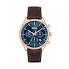 Thumbnail Image 0 of Men's Hugo Boss Gregor Rose Chronograph Brown Leather Strap Watch with Blue Dial (Model: 1514050)