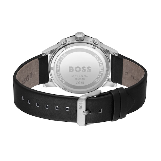 Men's Hugo Boss Solgrade Chronograph Leather Strap Watch with Dial (Model