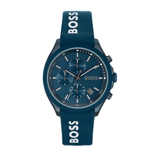 Men's Hugo Boss Velocity Silicone Strap Chronograph Watch with Dial (Model