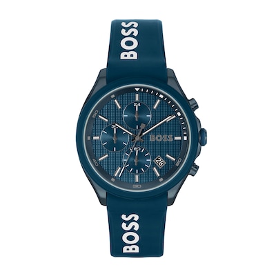 Men's Hugo Boss Velocity Silicone Strap Chronograph Watch with Dial (Model