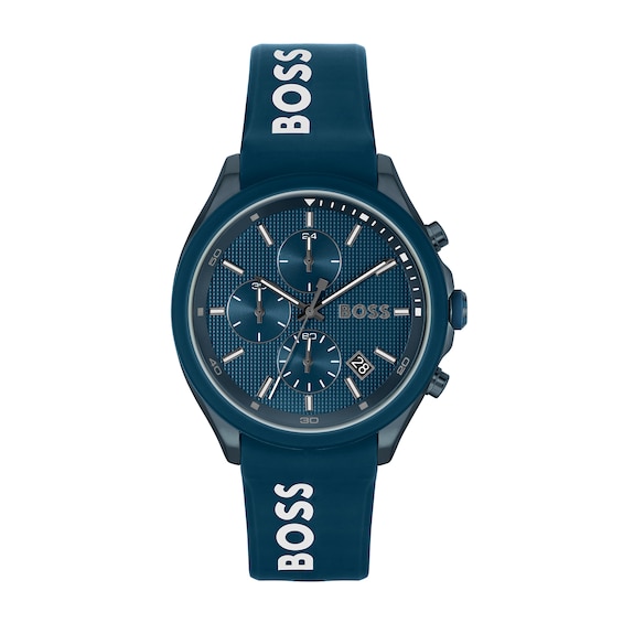 Men's Hugo Boss Velocity Silicone Strap Chronograph Watch with Dial (Model