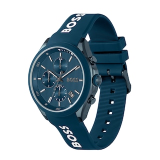 Men's Hugo Boss Velocity Silicone Strap Chronograph Watch with Dial (Model