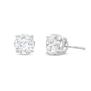 CT. T.W. Certified Lab-Created Diamond Solitaire Stud Earrings in 14K White Gold (I/SI2