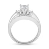 0.95 CT. T.W. Princess-Cut Diamond Raised Three Stone Engagement Ring in 14K White Gold (I/I2)