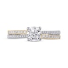 Thumbnail Image 1 of 1.23 CT. T.W. Diamond Double Row Engagement Ring in 14K Two-Tone Gold (I/I1)