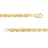 3.8mm Glitter Rope Chain Necklace in Solid 10K Gold - 22"