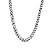 Men's 5.5mm Franco Chain Necklace in Solid Stainless Steel  with Black Ion-Plate - 24"