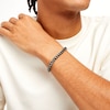 Men's 6.0mm Franco Chain Bracelet in Solid Stainless Steel  with Black Ion-Plate - 8.5"